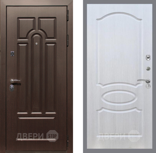 Входная металлическая Дверь Рекс (REX) Эврика FL-128 Лиственница беж в Ногинск