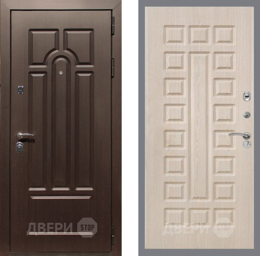 Входная металлическая Дверь Рекс (REX) Эврика FL-183 Беленый дуб в Ногинск