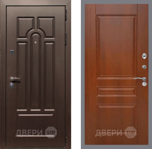 Входная металлическая Дверь Рекс (REX) Эврика FL-243 Итальянский орех в Ногинск