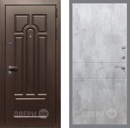 Входная металлическая Дверь Рекс (REX) Эврика FL-290 Бетон светлый в Ногинск