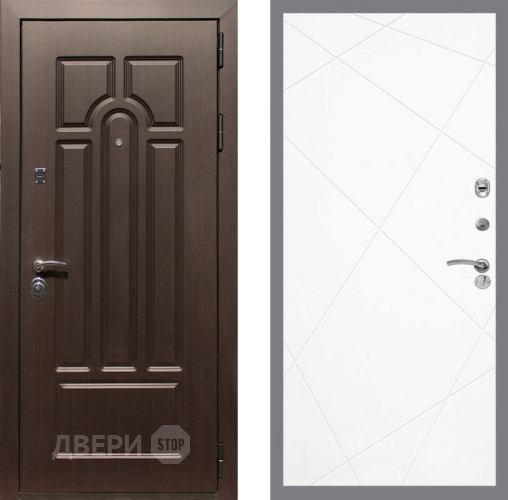 Входная металлическая Дверь Рекс (REX) Эврика FL-291 Силк Сноу в Ногинск