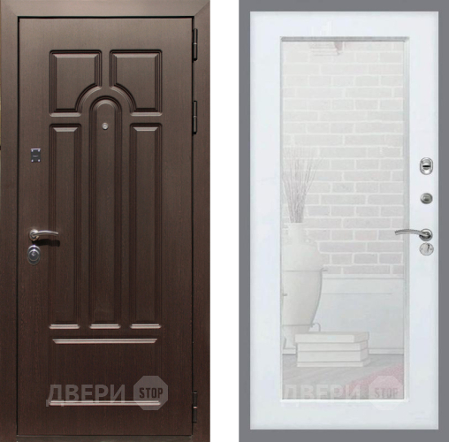 Дверь Рекс (REX) Эврика Зеркало Пастораль Силк Сноу в Ногинск