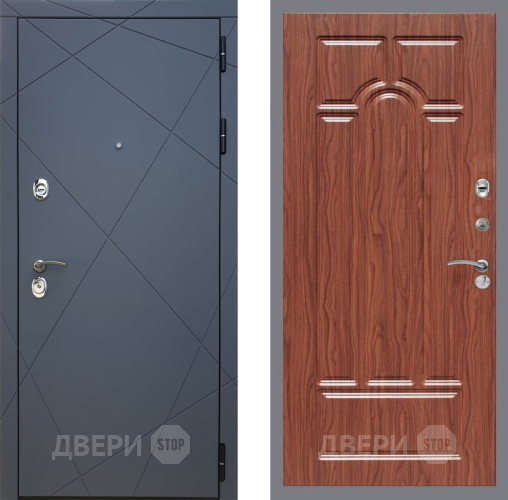 Входная металлическая Дверь Рекс (REX) 13 Силк Титан FL-58 орех тисненый в Ногинск