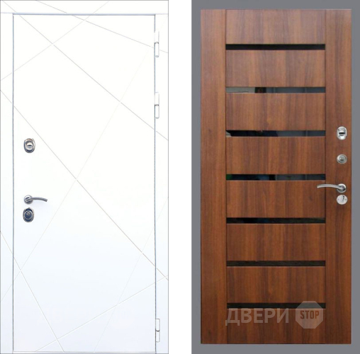 Дверь Рекс (REX) 13 Силк Сноу СБ-14 стекло черное Орех бренди в Ногинск