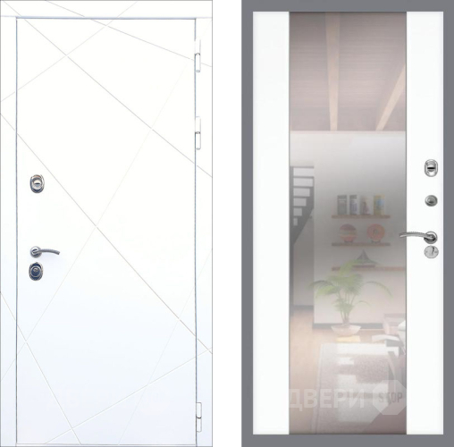 Дверь Рекс (REX) 13 Силк Сноу СБ-16 Зеркало Силк Сноу в Ногинск