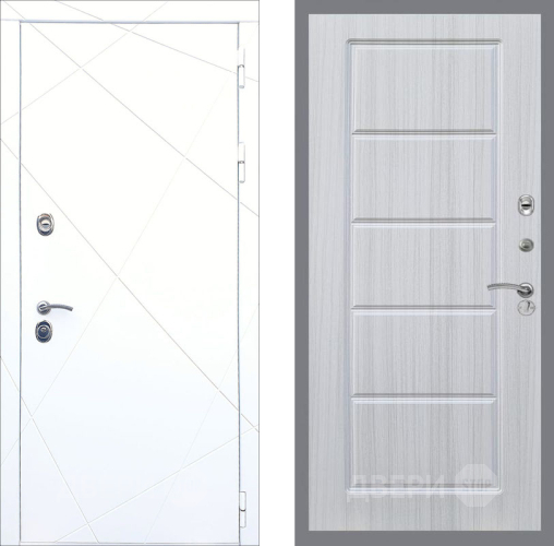 Входная металлическая Дверь Рекс (REX) 13 Силк Сноу FL-39 Сандал белый в Ногинск