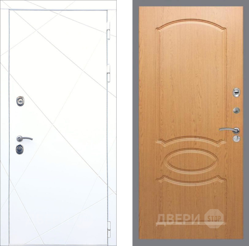 Входная металлическая Дверь Рекс (REX) 13 Силк Сноу FL-128 Дуб в Ногинск