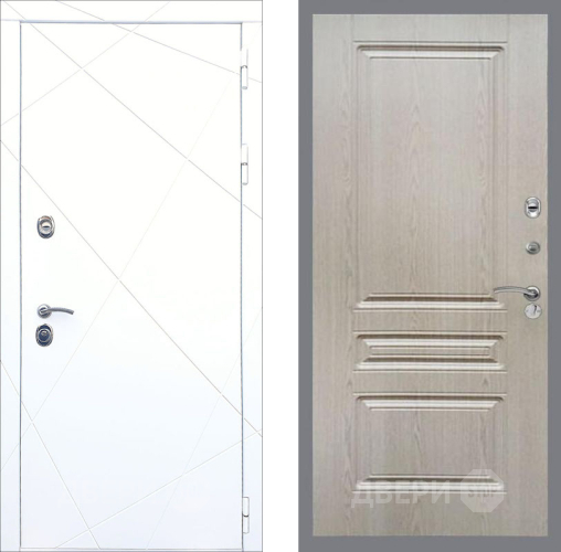 Входная металлическая Дверь Рекс (REX) 13 Силк Сноу FL-243 Беленый дуб в Ногинск