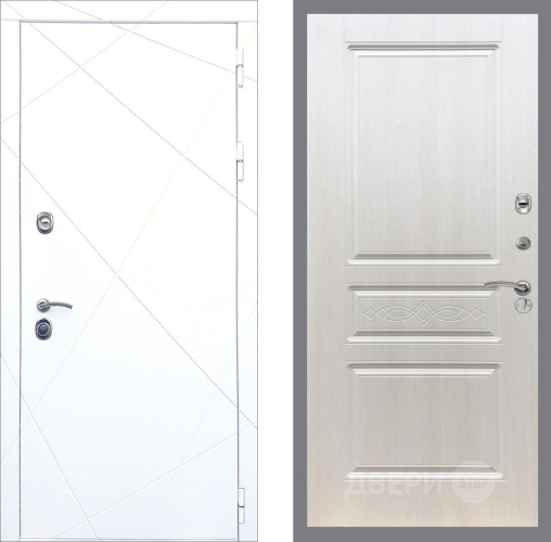 Входная металлическая Дверь Рекс (REX) 13 Силк Сноу FL-243 Лиственница беж в Ногинск