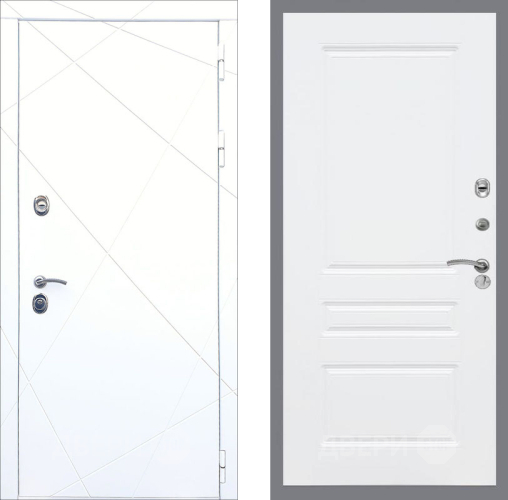 Входная металлическая Дверь Рекс (REX) 13 Силк Сноу FL-243 Силк Сноу в Ногинск