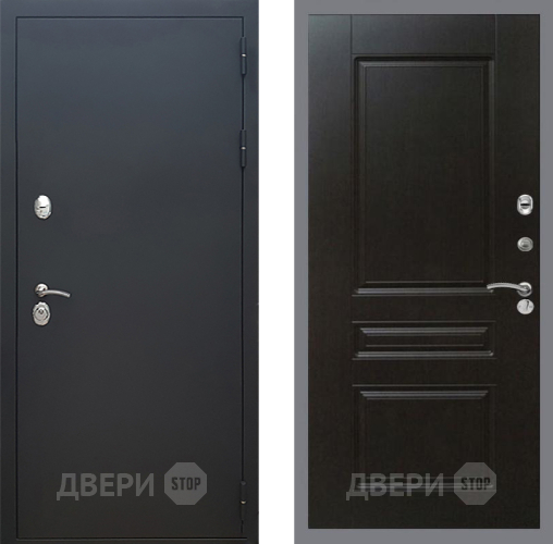 Входная металлическая Дверь Рекс (REX) 5 Черный Муар FL-243 Венге в Ногинск