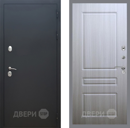 Входная металлическая Дверь Рекс (REX) 5 Черный Муар FL-243 Сандал белый в Ногинск