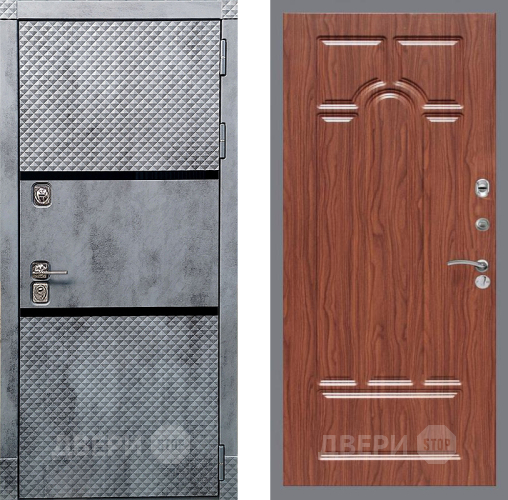 Входная металлическая Дверь Рекс (REX) 15 Бетон Темный FL-58 орех тисненый в Ногинск