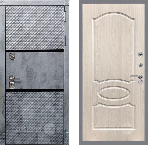 Дверь Рекс (REX) 15 Бетон Темный FL-128 Беленый дуб в Ногинск