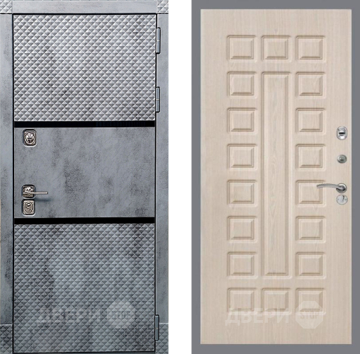 Входная металлическая Дверь Рекс (REX) 15 Бетон Темный FL-183 Беленый дуб в Ногинск