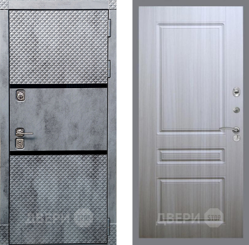 Входная металлическая Дверь Рекс (REX) 15 Бетон Темный FL-243 Сандал белый в Ногинск