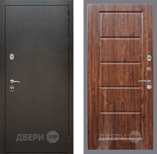 Входная металлическая Дверь Рекс (REX) 5 Серебро Антик FL-39 орех тисненый в Ногинск