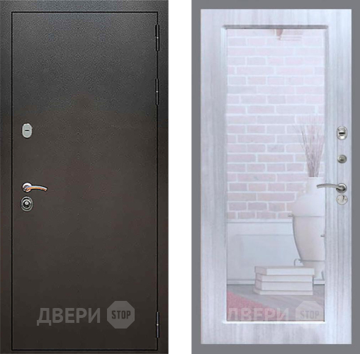 Дверь Рекс (REX) 5 Серебро Антик Зеркало Пастораль Сандал белый в Ногинск