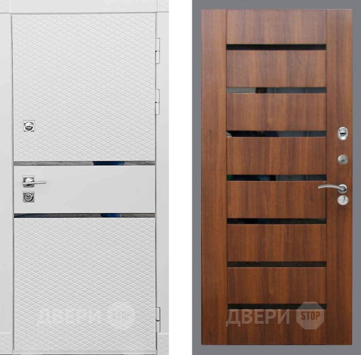 Дверь Рекс (REX) 15 Силк Сноу СБ-14 стекло черное Орех бренди в Ногинск