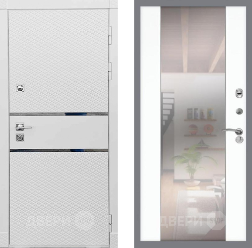 Дверь Рекс (REX) 15 Силк Сноу СБ-16 Зеркало Силк Сноу в Ногинск