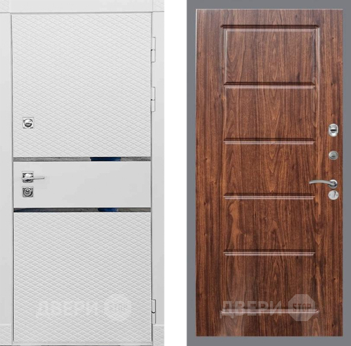 Входная металлическая Дверь Рекс (REX) 15 Силк Сноу FL-39 орех тисненый в Ногинск