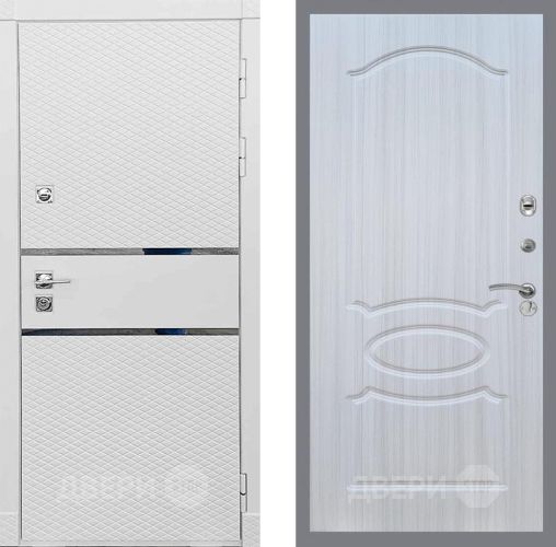 Входная металлическая Дверь Рекс (REX) 15 Силк Сноу FL-128 Сандал белый в Ногинск