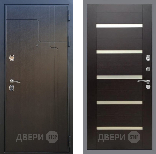 Входная металлическая Дверь Рекс (REX) Премиум-246 СБ-14 стекло белое венге поперечный в Ногинск