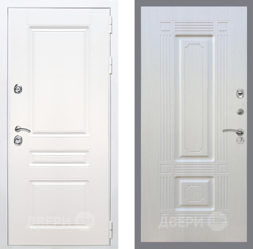 Входная металлическая Дверь Рекс (REX) Премиум-н Силк Сноу FL-2 Лиственница беж в Ногинск