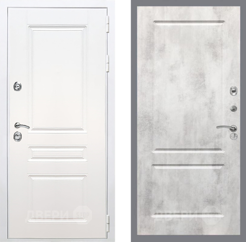 Входная металлическая Дверь Рекс (REX) Премиум-н Силк Сноу FL-117 Бетон светлый в Ногинск