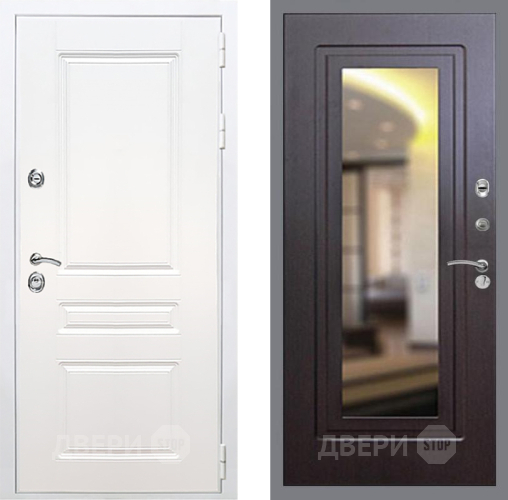 Входная металлическая Дверь Рекс (REX) Премиум-н Силк Сноу FLZ-120 Венге в Ногинск