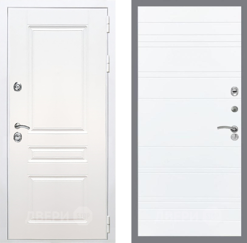 Входная металлическая Дверь Рекс (REX) Премиум-н Силк Сноу Line Силк Сноу в Ногинск