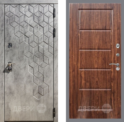 Входная металлическая Дверь Рекс (REX) 23 FL-39 орех тисненый в Ногинск