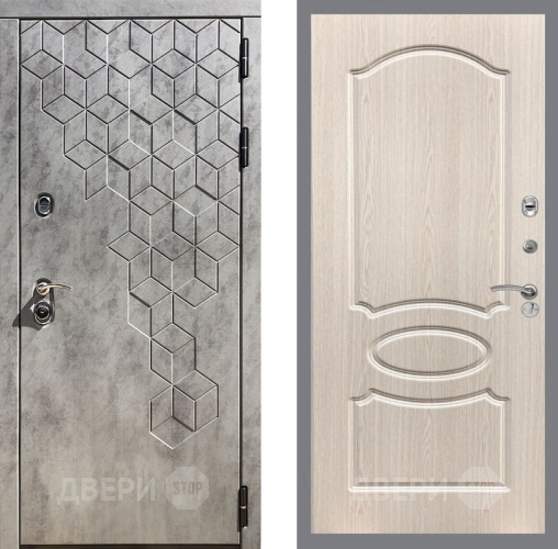 Входная металлическая Дверь Рекс (REX) 23 FL-128 Беленый дуб в Ногинск