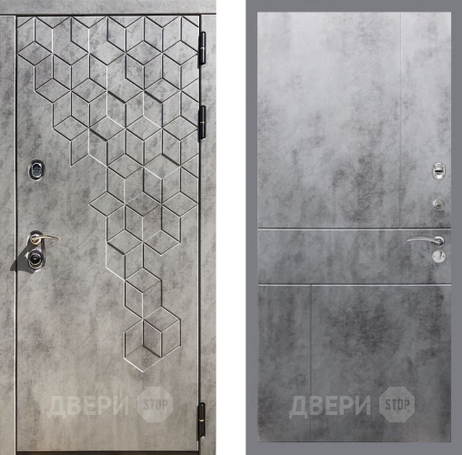 Входная металлическая Дверь Рекс (REX) 23 FL-290 Бетон темный в Ногинск