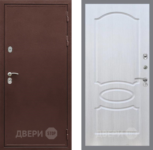 Входная металлическая Дверь Рекс (REX) 5 металл 3 мм FL-128 Лиственница беж в Ногинск