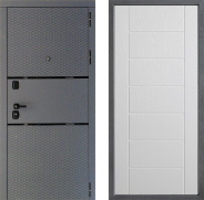 Дверь Дверной континент Диамант Дизайн ФЛ-Лайн Белое дерево