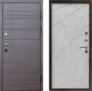 Дверь Престиж Линия Браун Лучи Бетон светлый 860х2050 мм